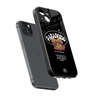 paranoid back phone cover | glass case for iphone 15
