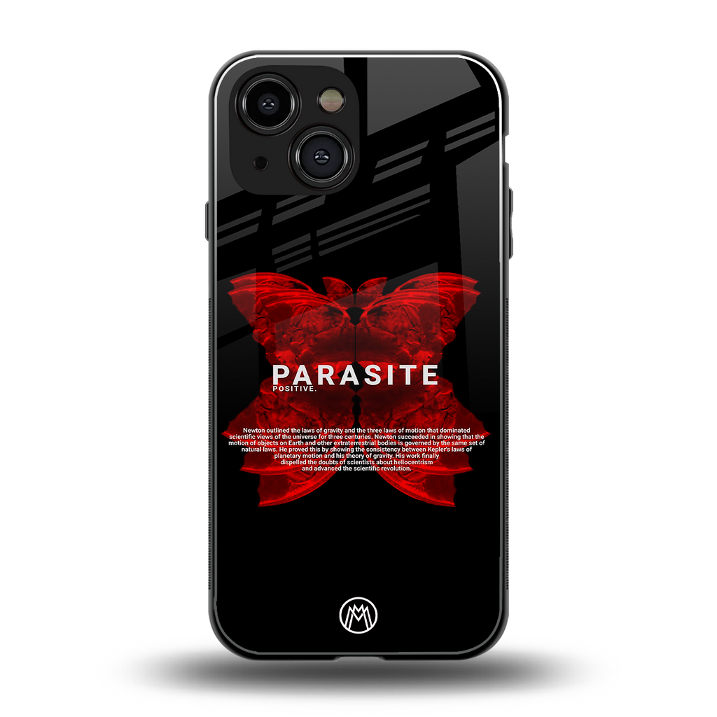 parasite positive back phone cover | glass case for iphone 13 mini