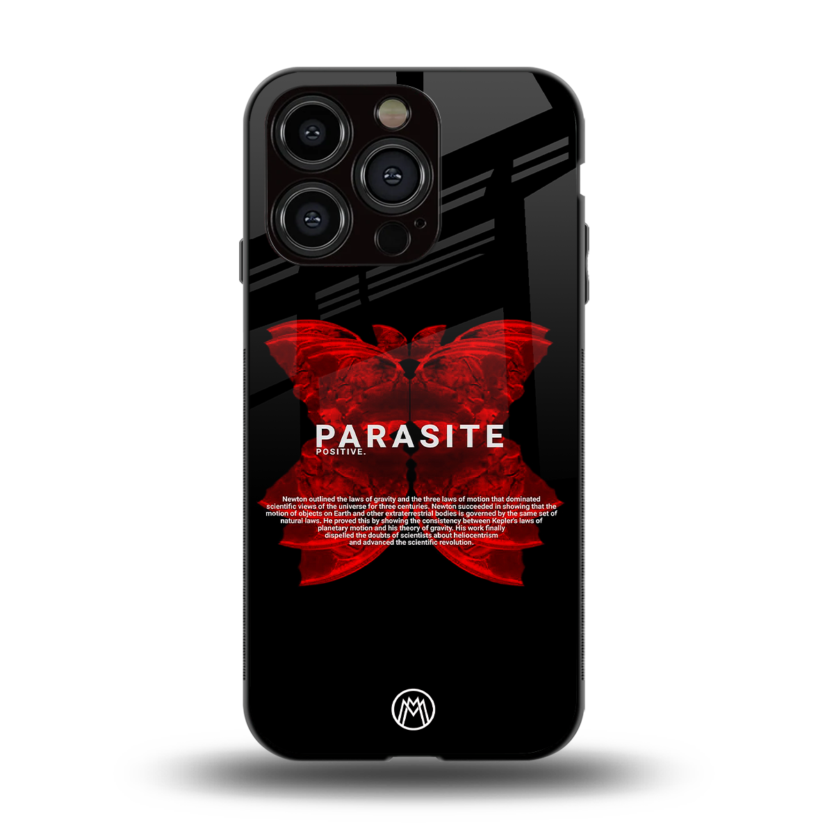 parasite positive back phone cover | glass case for iphone 13 pro