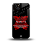 parasite positive back phone cover | glass case for iphone 15 plus