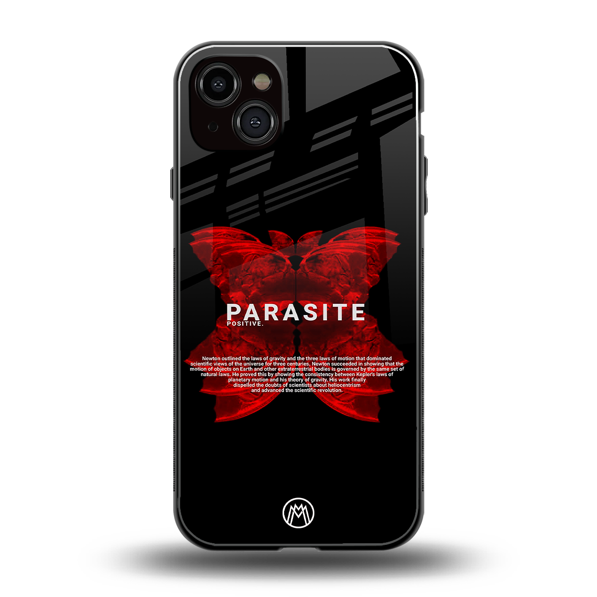 parasite positive back phone cover | glass case for iphone 14 plus