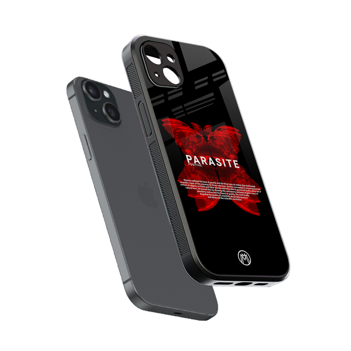 parasite positive back phone cover | glass case for iphone 15 plus