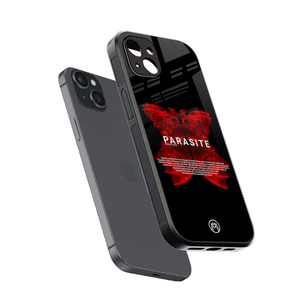 parasite positive back phone cover | glass case for iphone 14 plus