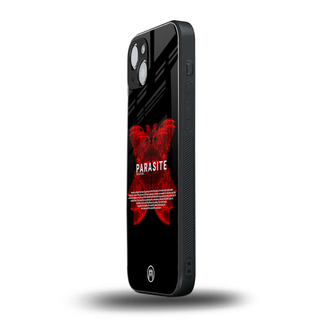 parasite positive back phone cover | glass case for iphone 14 plus