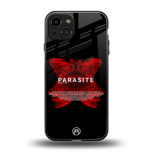 parasite positive back phone cover | glass case for iphone 15