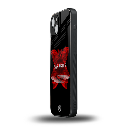 parasite positive back phone cover | glass case for iphone 15