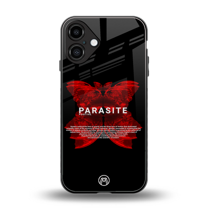 parasite positive back phone cover | glass case for iphone 16 plus