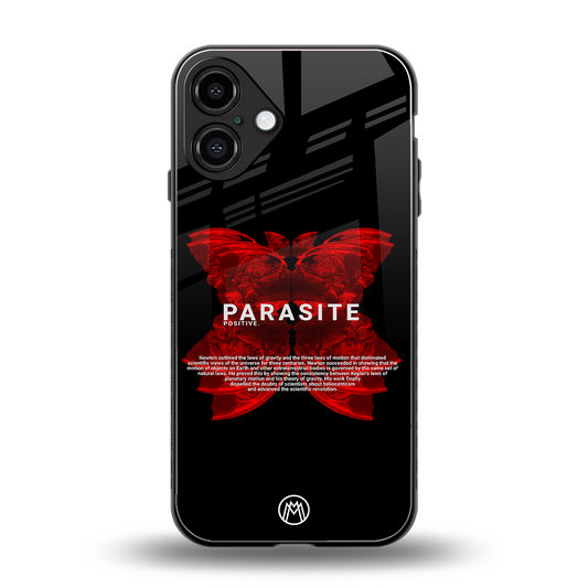 parasite positive back phone cover | glass case for iphone 16 plus