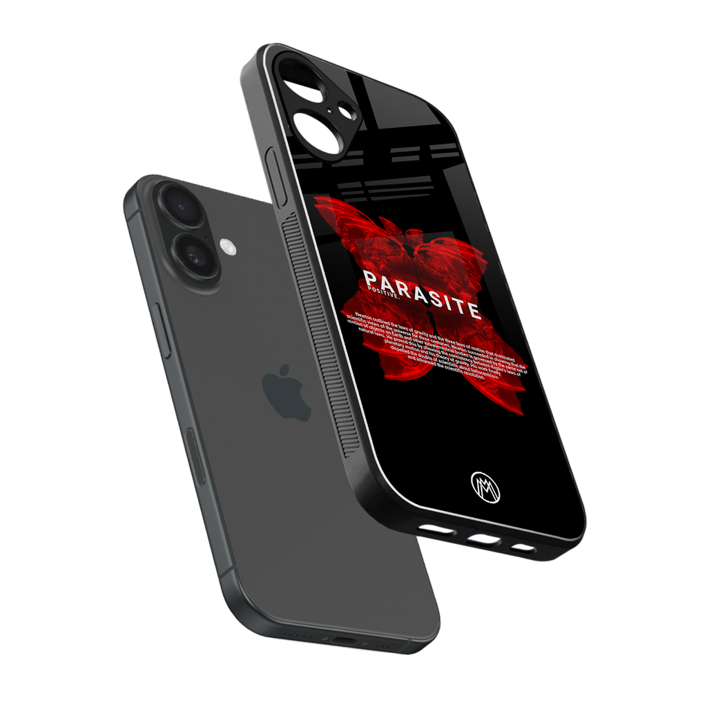 parasite positive back phone cover | glass case for iphone 16 plus
