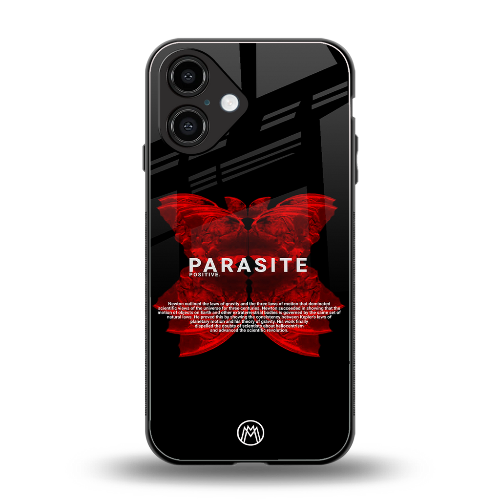 parasite positive back phone cover | glass case for iphone 16