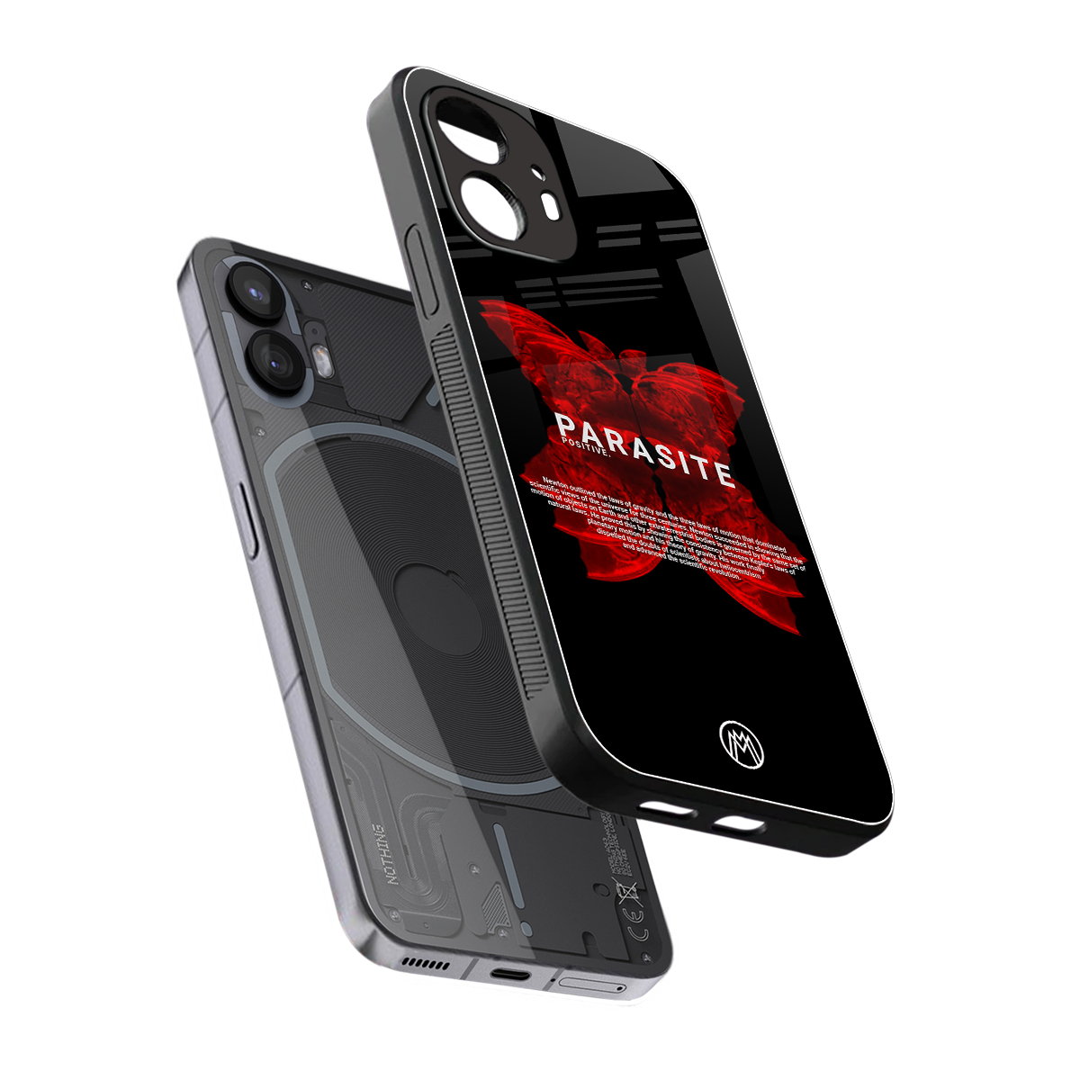 parasite positive back phone cover | glass case for nothing phone 2