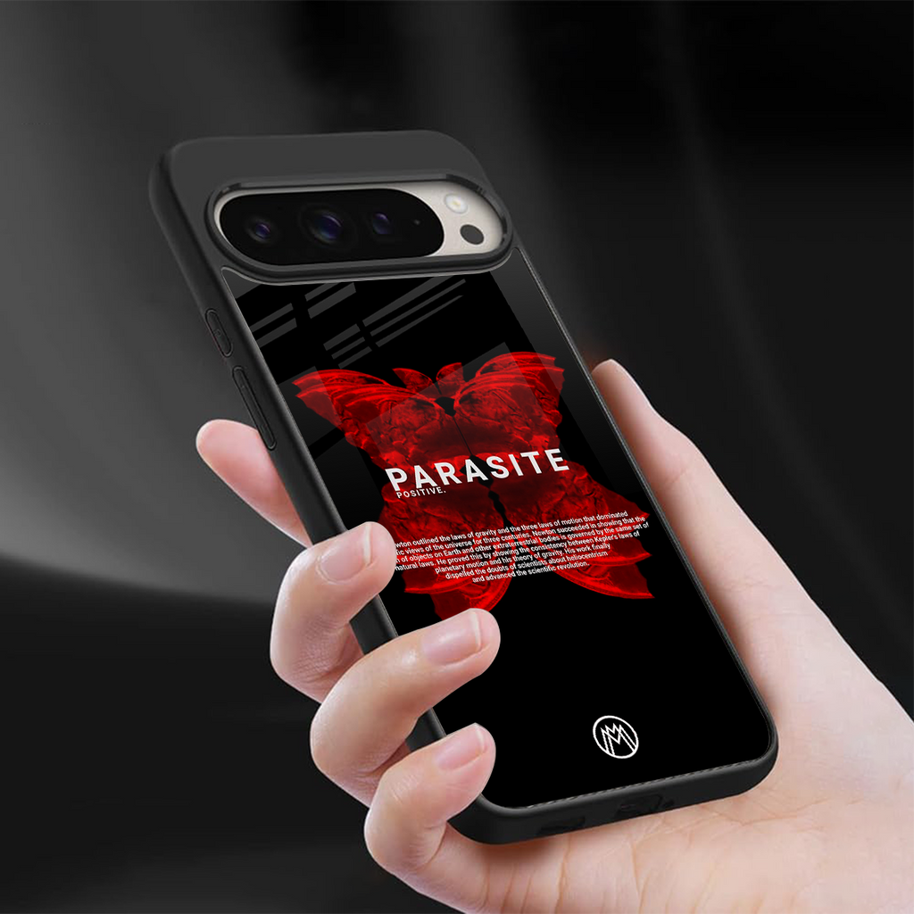 parasite positive back phone cover | glass case for google pixel 9 pro