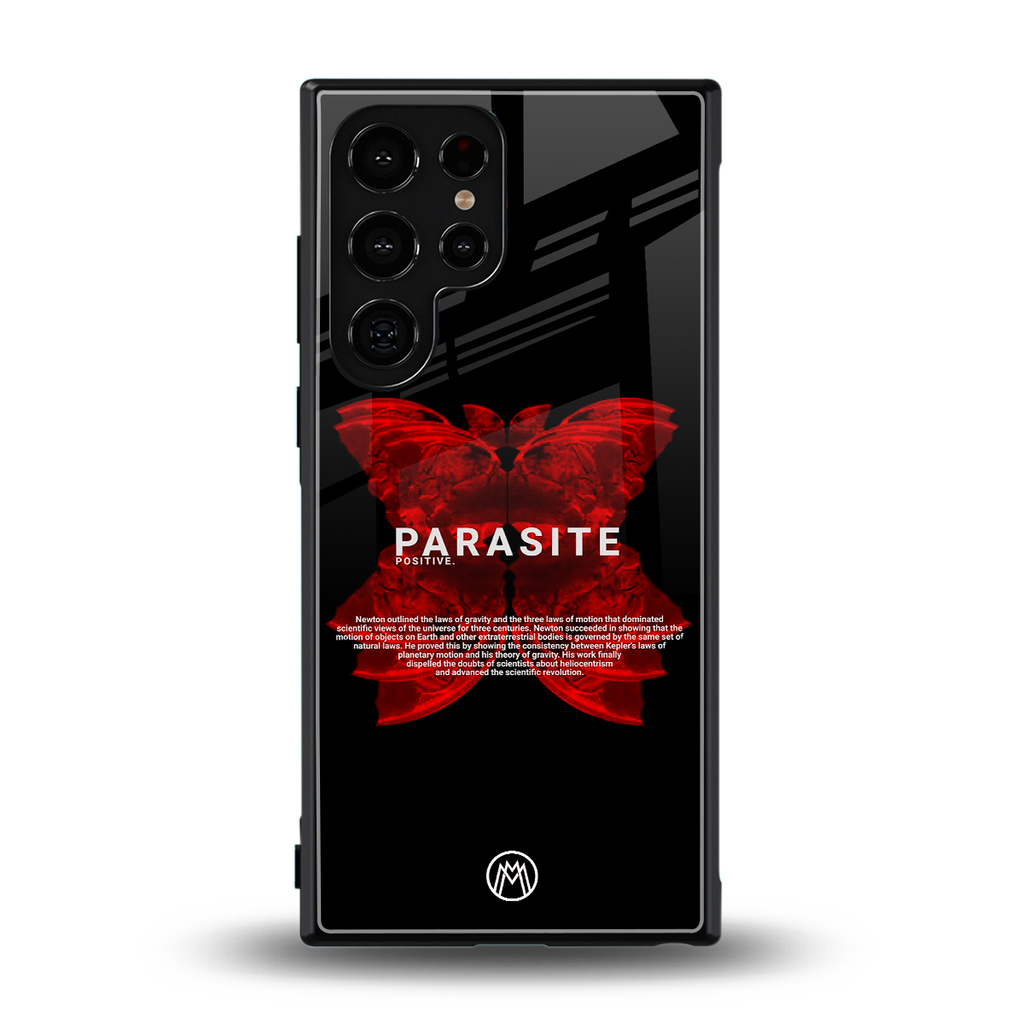 parasite positive back phone cover | glass case for samsung galaxy s23 ultra