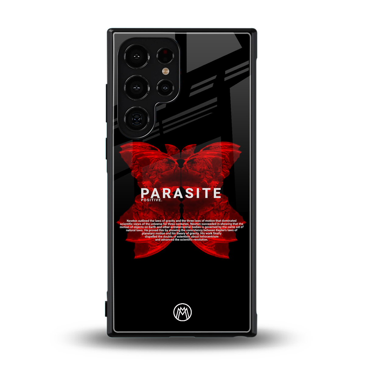 parasite positive back phone cover | glass case for samsung galaxy s23 ultra