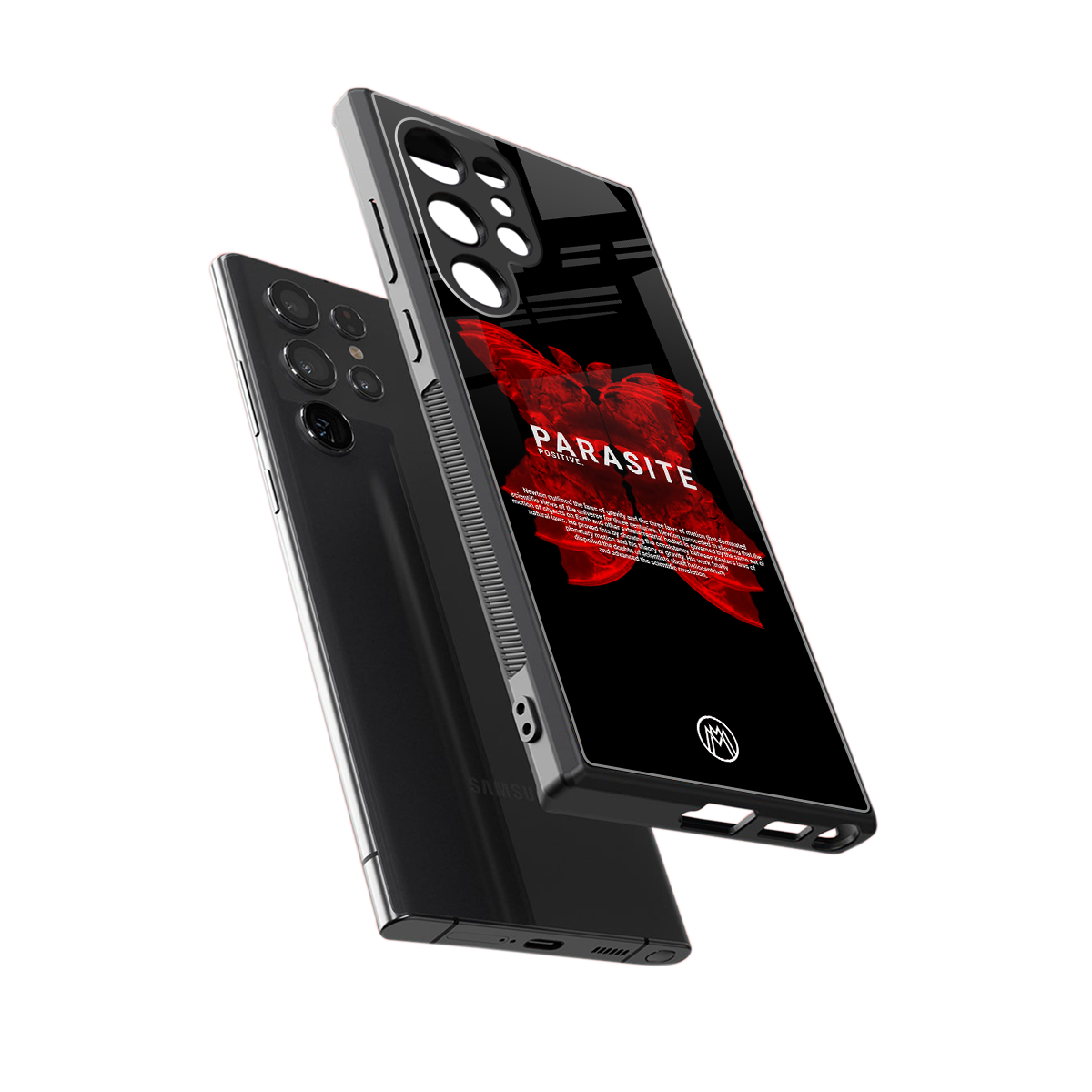 parasite positive back phone cover | glass case for samsung galaxy s23 ultra