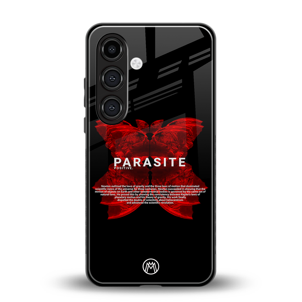 parasite positive back phone cover | glass case for samsung galaxy s25 plus