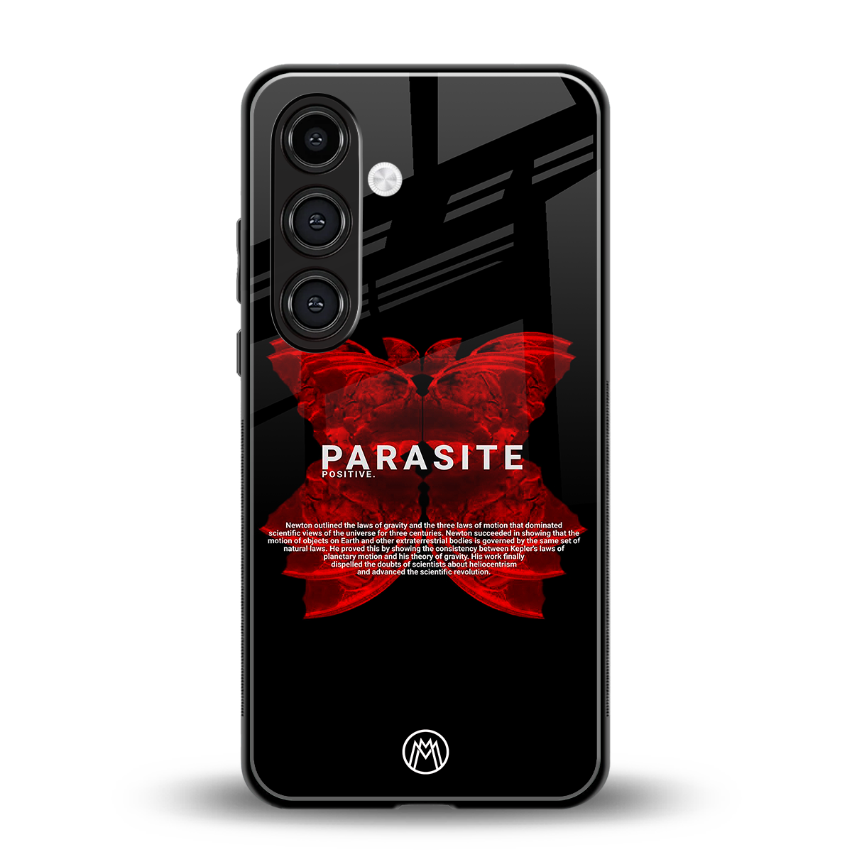 parasite positive back phone cover | glass case for samsung galaxy s25 plus