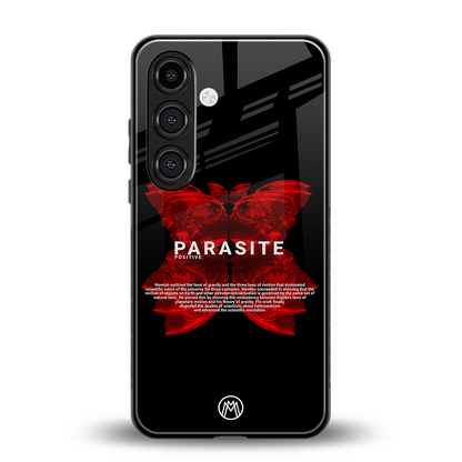 parasite positive back phone cover | glass case for samsung galaxy s24 fe