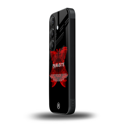 parasite positive back phone cover | glass case for samsung galaxy s24 fe