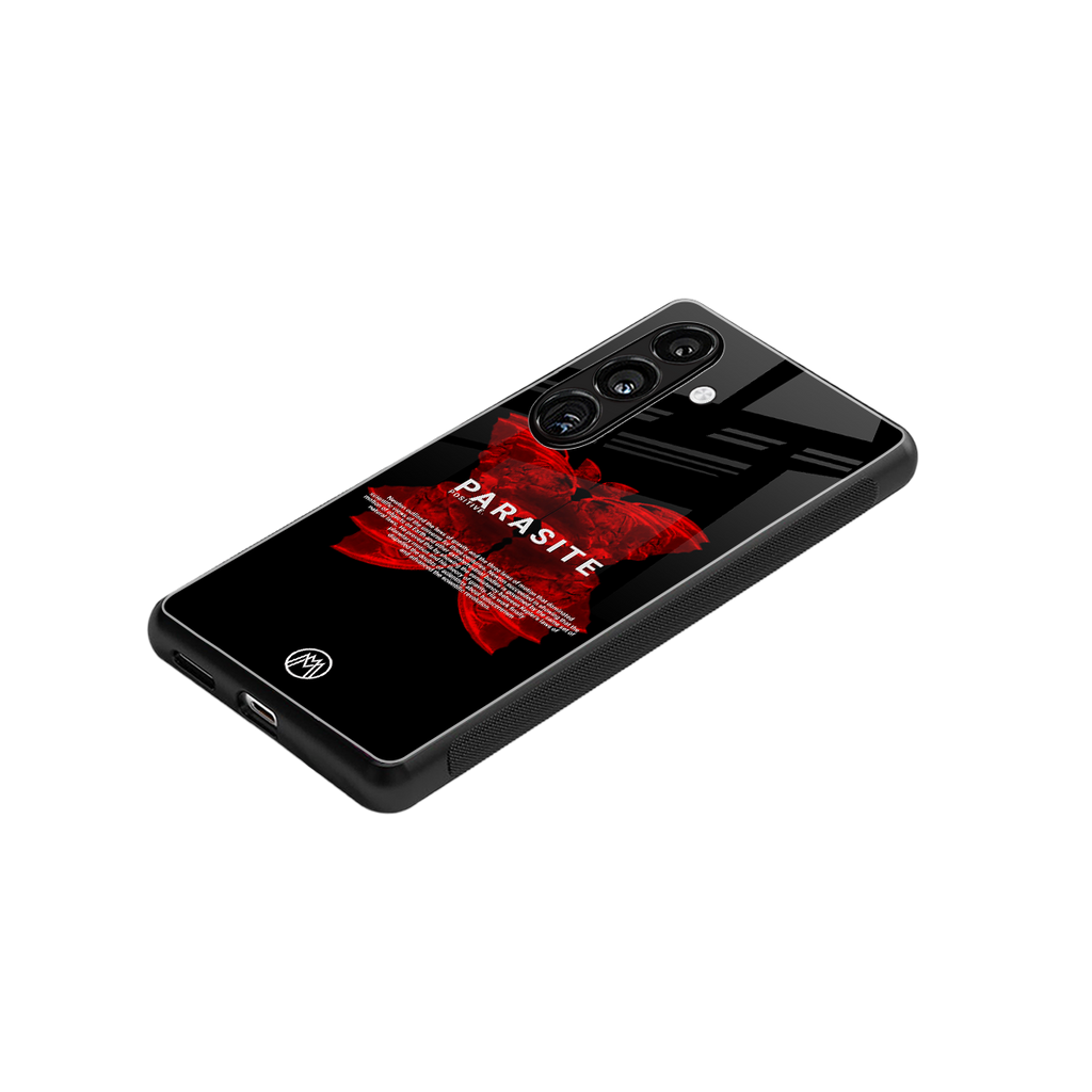 parasite positive back phone cover | glass case for samsung galaxy s25 plus