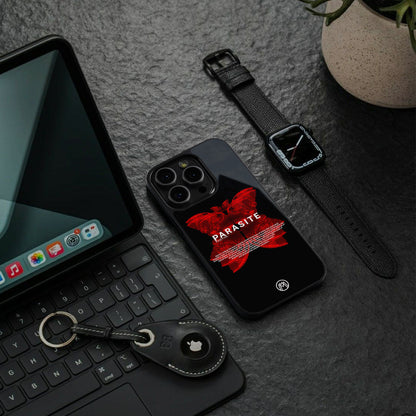 parasite positive back phone cover | glass case for iphone 16 pro