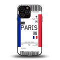 paris boarding pass ticket back phone cover | glass case for iphone 13 pro max