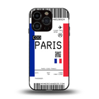 paris boarding pass ticket back phone cover | glass case for iphone 13 pro