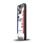 paris boarding pass ticket back phone cover | glass case for iphone 13 pro