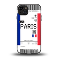 paris boarding pass ticket back phone cover | glass case for iphone 15