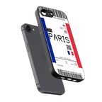paris boarding pass ticket back phone cover | glass case for iphone 16e