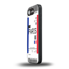 paris boarding pass ticket back phone cover | glass case for iphone 16e