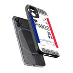 paris boarding pass ticket back phone cover | glass case for nothing phone 1