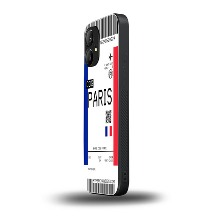 paris boarding pass ticket back phone cover | glass case for nothing phone 1