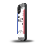 paris boarding pass ticket back phone cover | glass case for nothing phone 2