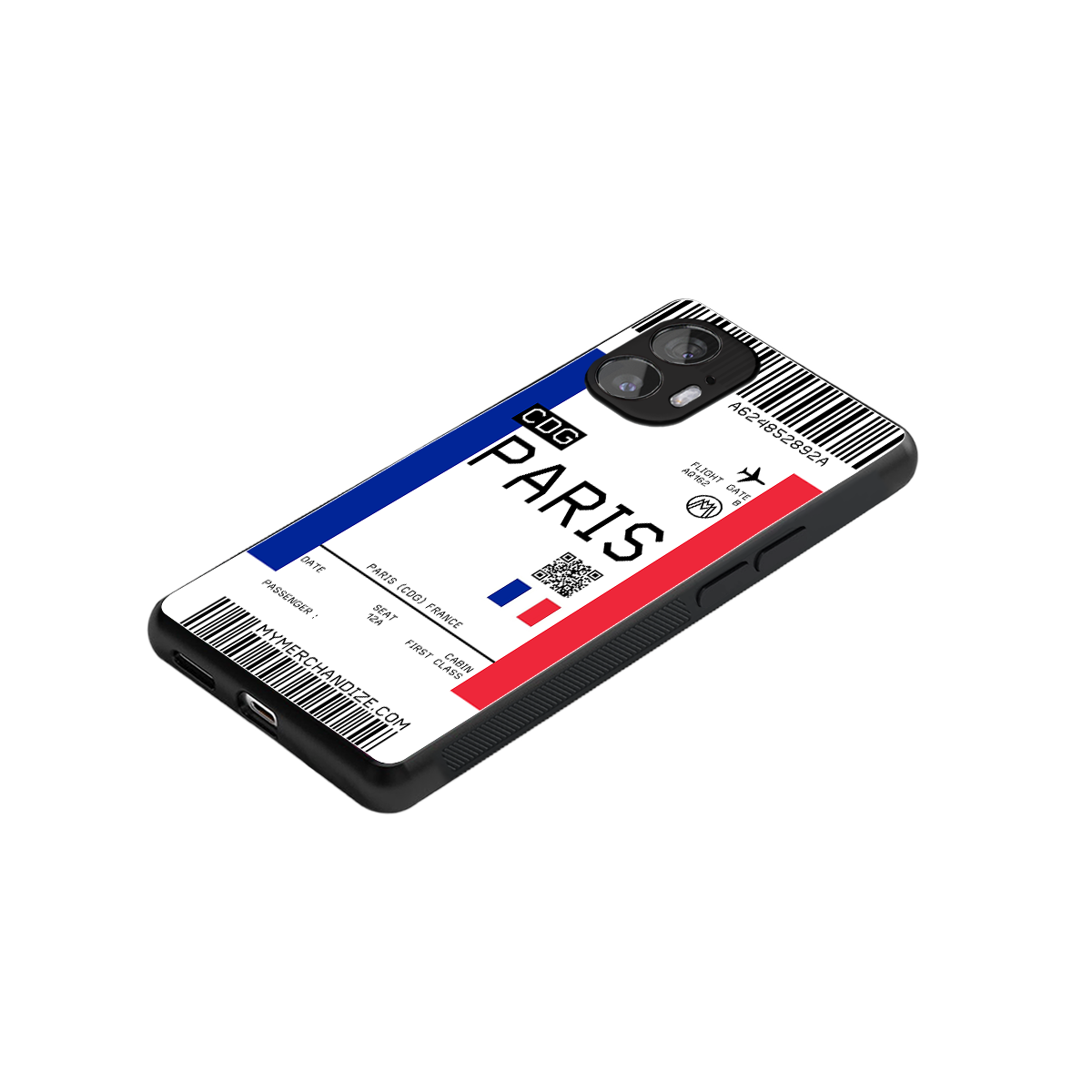 paris boarding pass ticket back phone cover | glass case for nothing phone 2