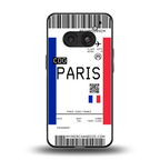 paris boarding pass ticket back phone cover | glass case for nothing phone 2a