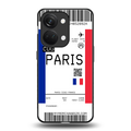 paris boarding pass ticket back phone cover | glass case for oneplus nord 3