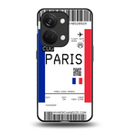 paris boarding pass ticket back phone cover | glass case for oneplus nord 3