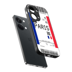 paris boarding pass ticket back phone cover | glass case for oneplus nord 3