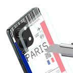 paris boarding pass ticket back phone cover | glass case for oneplus nord 3