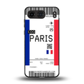 paris boarding pass ticket back phone cover | glass case for oneplus nord 4