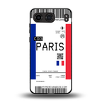 paris boarding pass ticket back phone cover | glass case for oneplus nord 4