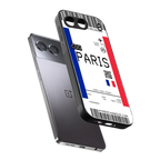 paris boarding pass ticket back phone cover | glass case for oneplus nord 4