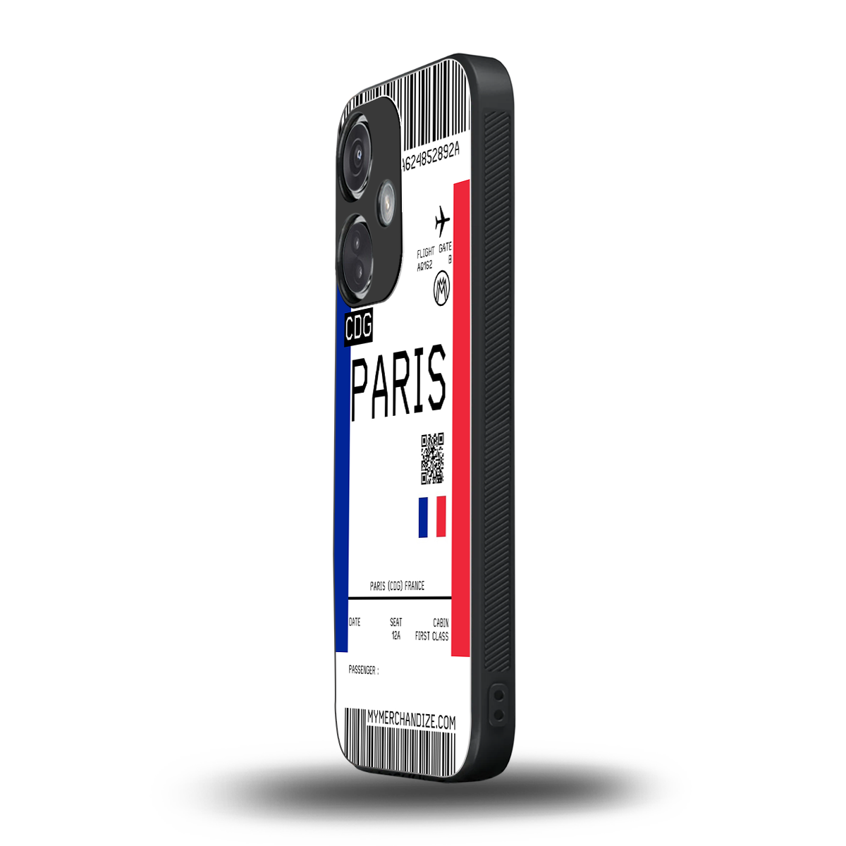 paris boarding pass ticket back phone cover | glass case for oneplus nord ce 3