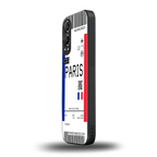 paris boarding pass ticket back phone cover | glass case for oneplus nord ce 4 lite