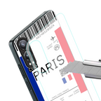 paris boarding pass ticket back phone cover | glass case for oneplus nord ce 4 lite