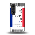 paris boarding pass ticket back phone cover | glass case for oneplus nord ce 4