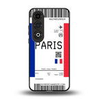 paris boarding pass ticket back phone cover | glass case for oneplus nord ce 4