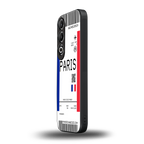 paris boarding pass ticket back phone cover | glass case for oneplus nord ce 4