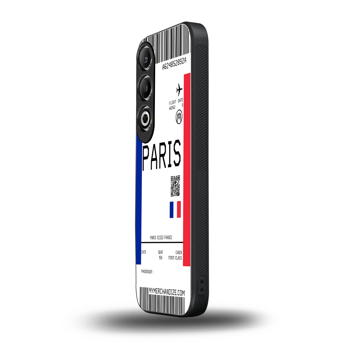 paris boarding pass ticket back phone cover | glass case for oneplus nord ce 4